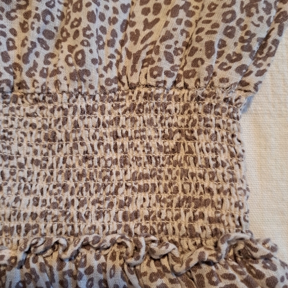 Rails women's size Small Angelina Sand Cheetah linen blend dress EUC - Picture 3 of 10